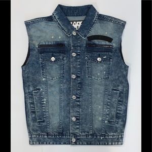 Black Apple Men's Denim Vest